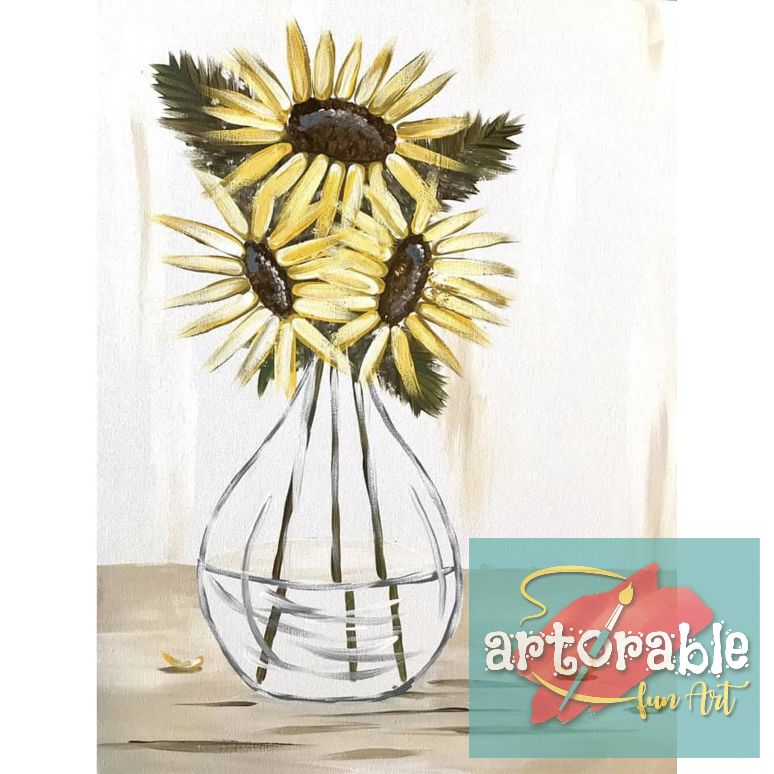 Sunflowers Vase Artorable Fun Art
